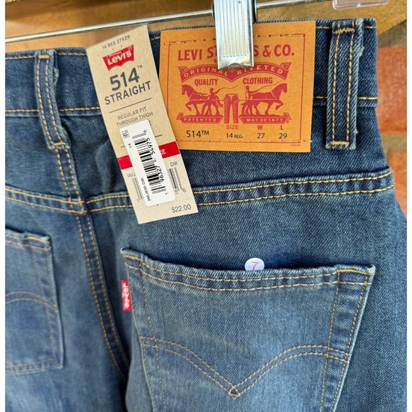 Levi's 514 Straight Regular Fit Performance Jeans for Boys NWT Size 14 C… - Picture 3 of 5